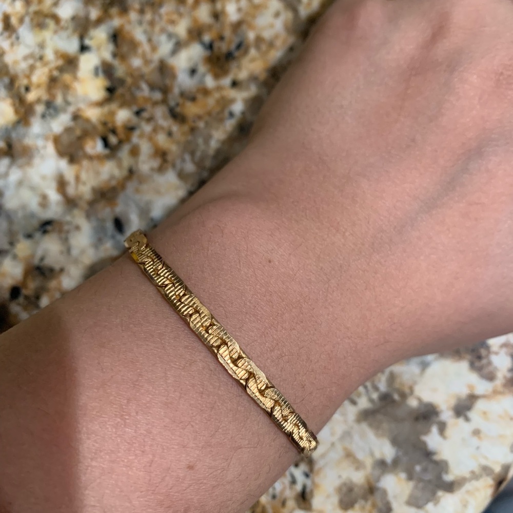 Gold plated chain bracelet
